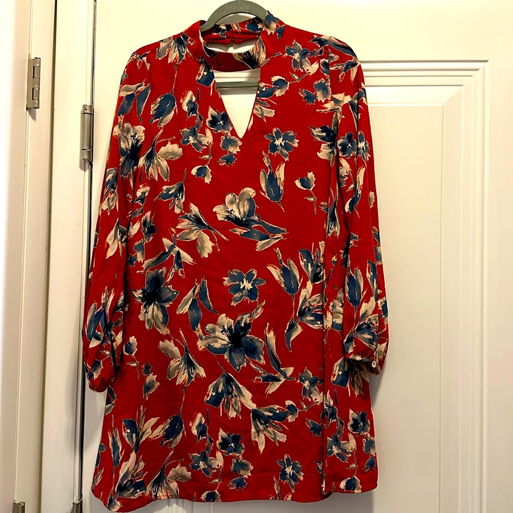 Red Floral Dress